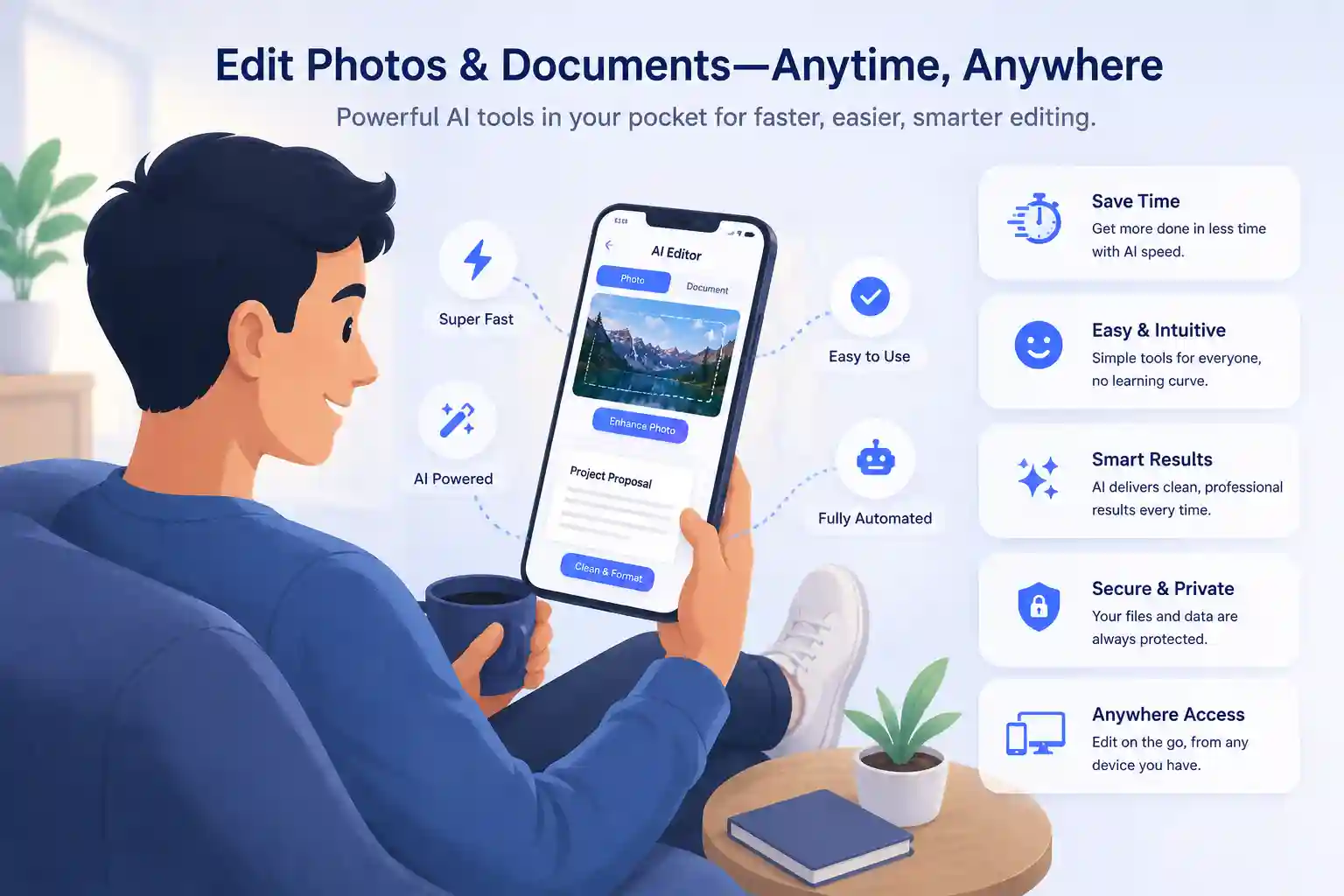 Easy photo and document editing